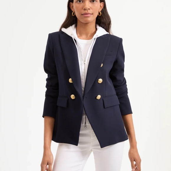 Veronica Beard Miller Dickey Jacket Gold & Navy - Picture 1 of 9
